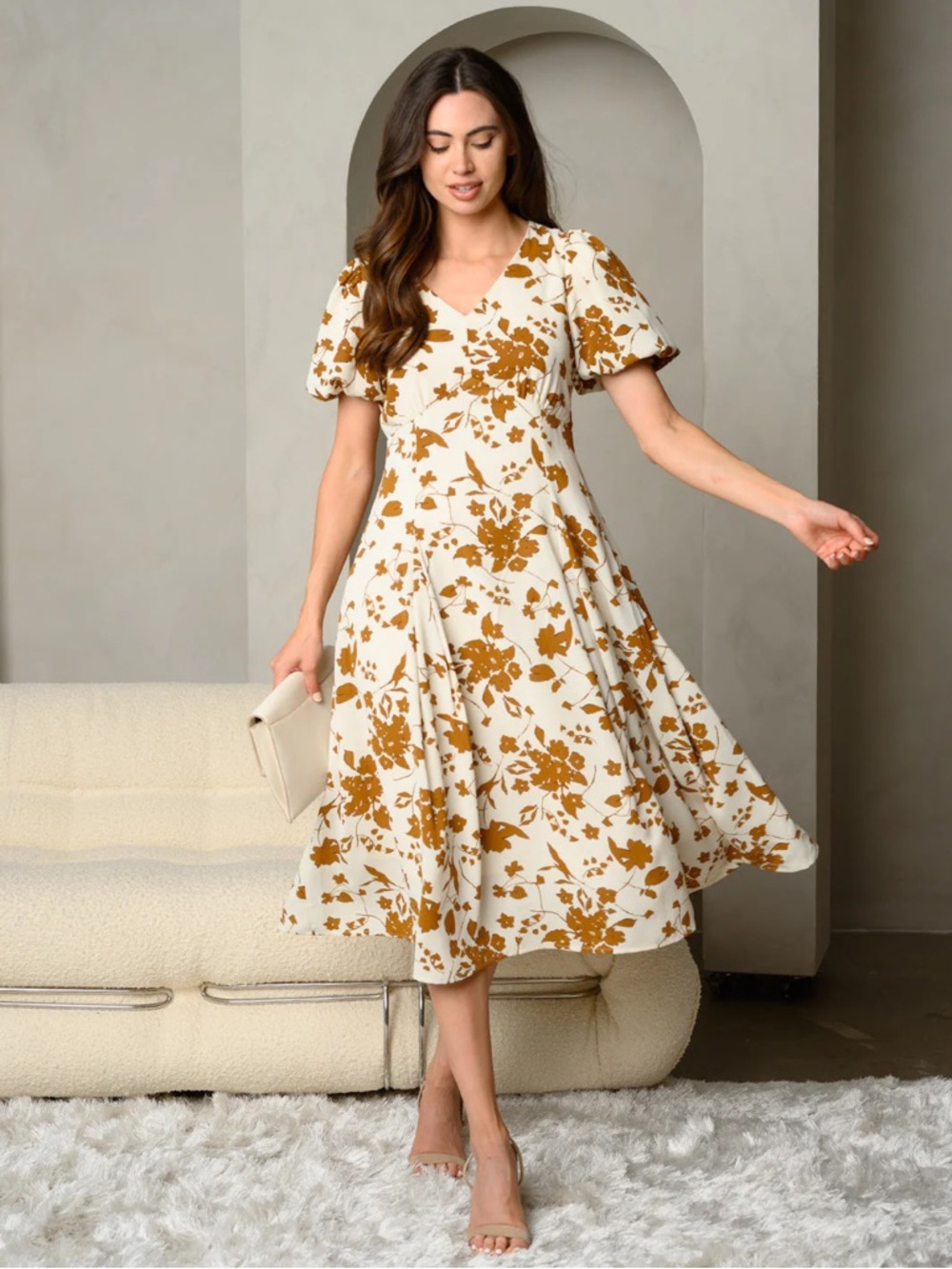 Floral Midi Dress Polagram/Baltic Born
